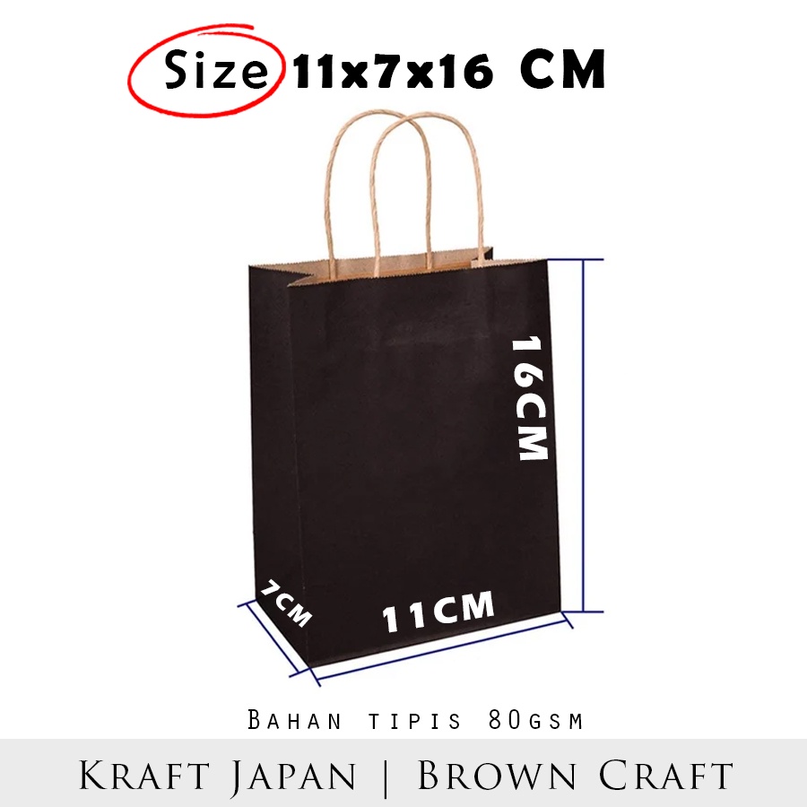 

Paper bag kado mini hitam 11x7x16 cm / Paper bag polos warna hitam packaging online shop / Papper bag black packing olshop / Paperbag motif hitam murah