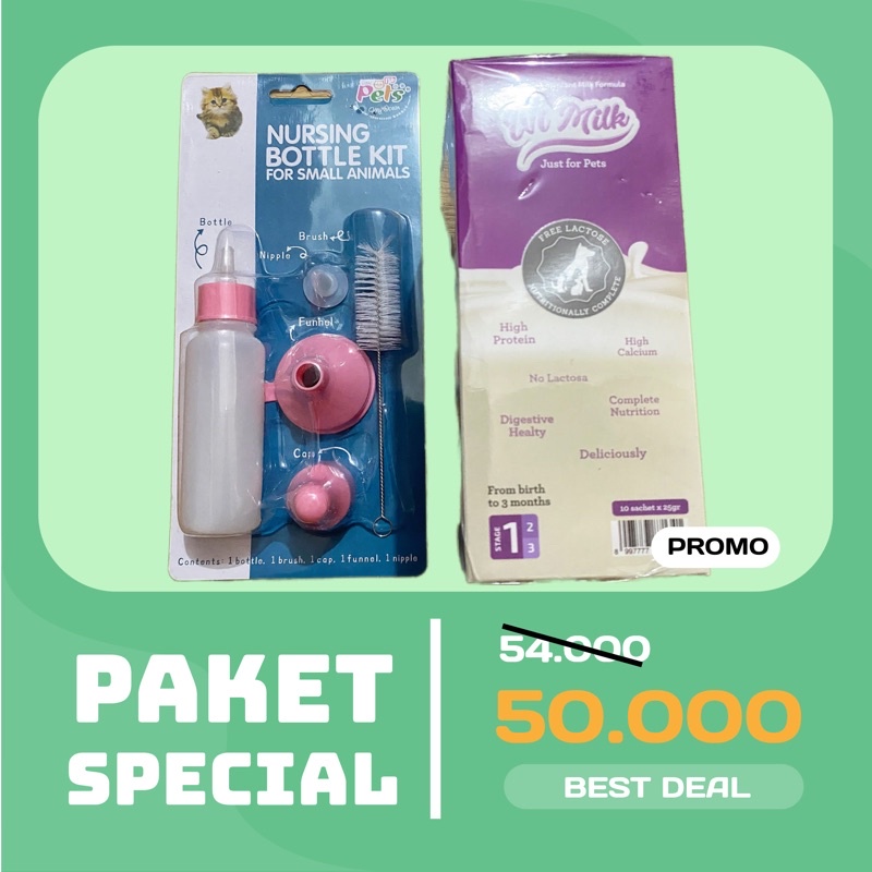 PAKET BUNDLE DOT SUSU 90ml - WI MILK KUCING ANJING