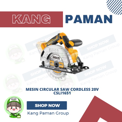 Cordless Circular Saw INGCO CSLI1651 / Mesin Gergaji Serkel P20S