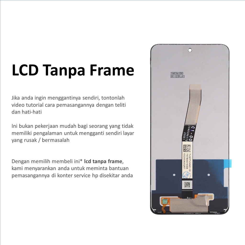 [ CHECK.ID ] LCD + FRAME XIAOMI REDMI NOTE 9 PRO ORIGINAL SERVICE PRODUCT