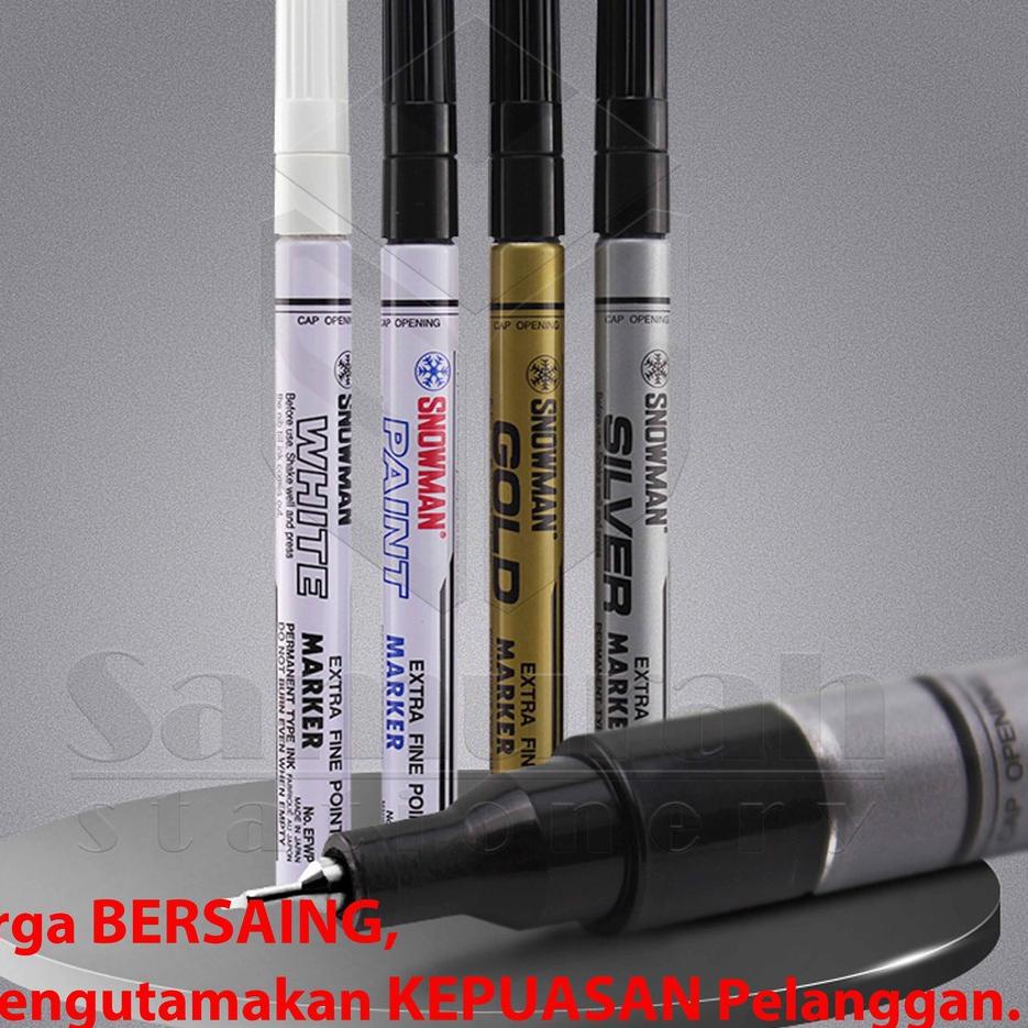 

Diskon✯☈ Spidol Paint Marker Snowman Permanent Fine (F) / Extra Fine (EF) Warna Emas - Perak - Putih - Hitam / Gold - Silver - White - Black 41 ☈