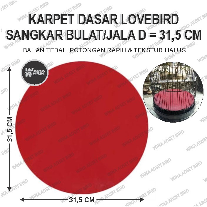 KARPET DASAR SANGKAR BULAT KAPSUL JALA OVAL KECIL BURUNG LOVEBIRD