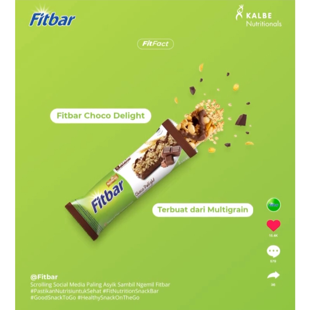 FITBAR Sereal Bar - Choco Tiramisu Fruits Nuts  - Cemilan Sehat Oat Gandum Instan - Snack Diet - Multigrain