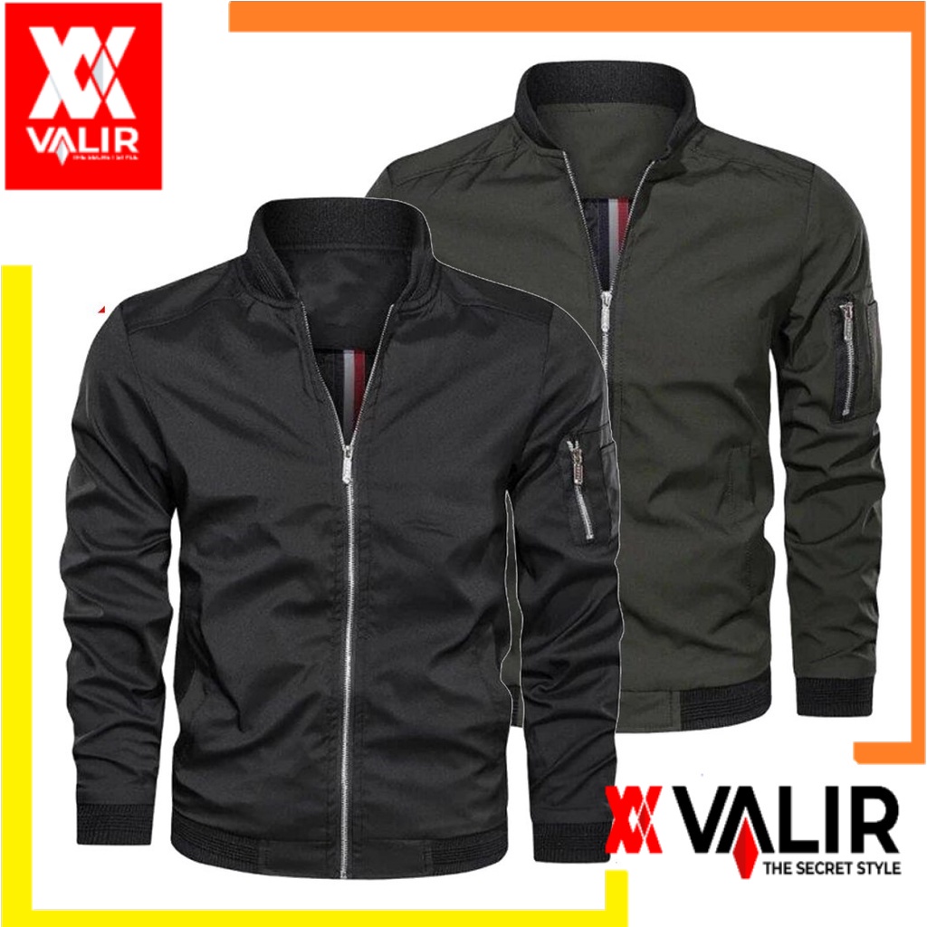 Valir Jaket pria ori keren terbaru  groove Casual Multifungsi Hitam 600gr - 1pcs