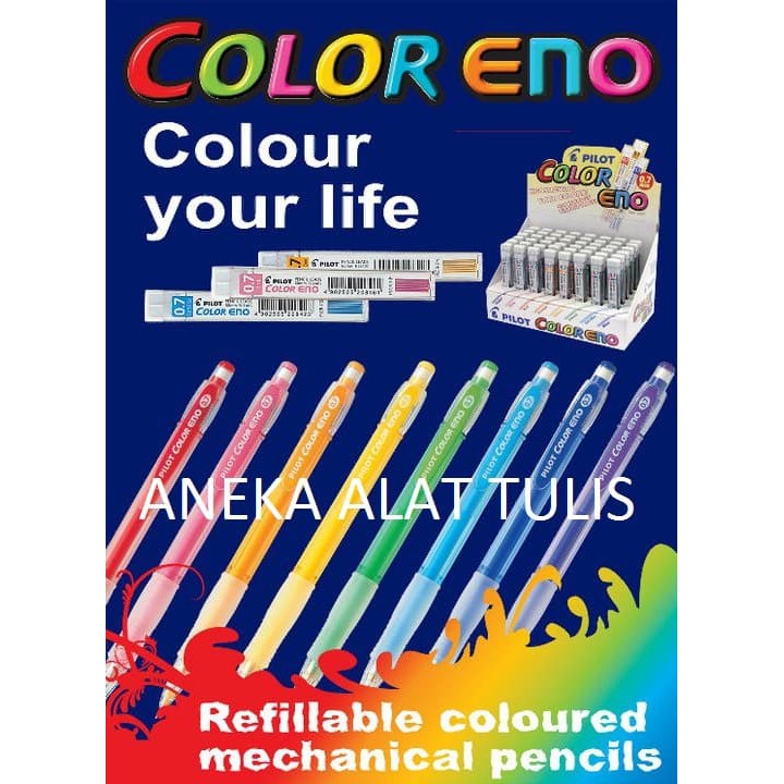 

PILOT "COLOR ENO" MECHANICAL PENCIL / PENSIL MEKANIK WARNA ori