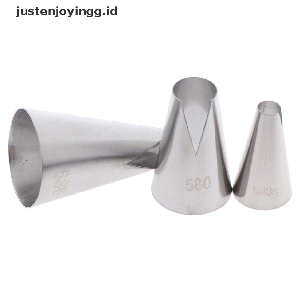 【justenjoyingg.id】 3 PCS DIY Petal Cream Nozzle Icing Piping Nozzles Tips Pastry Decorating Tips .