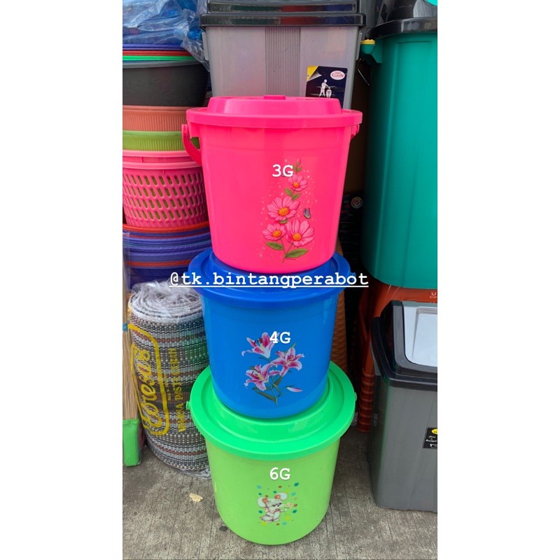 Jual Shinpo Ember Air Plastik 3 4 6 Galon Ember Plastik Warna Murah Indonesiashopee Indonesia 8947