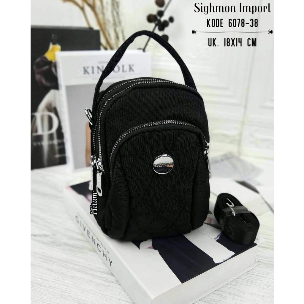 Tas Sighmon 6078-38 Selempang. Tas selempang wanita Tas Sighmon ORI BEST SELLER.!!! Tas Wanita Import Bisa bayar ditempat.!!!!