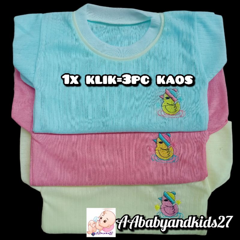 3PC HUNDAY Kaos Oblong Bayi Setahun SNI Murah Meriah