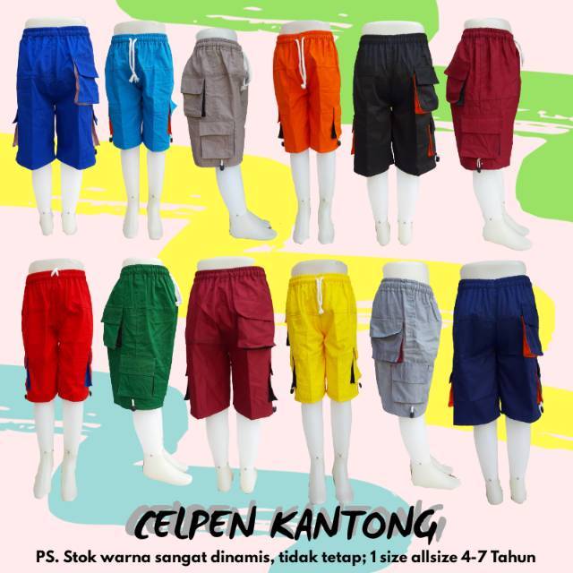Celpen Kantong Anak / Celana Pendek Anak 4-10 Tahun / Celana pendek cargo anak Surabaya RUMAH MIKHA