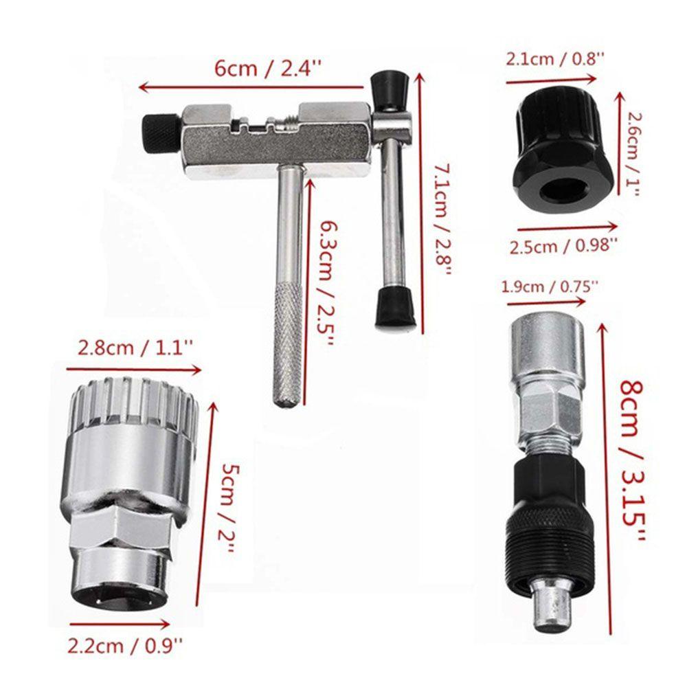 Lanfy Repair Tool Kits 4Pcs /Set Kaset Sprocket Bracket Axis Extractor Alat Luar Engkol Cabut Penarik Engkol