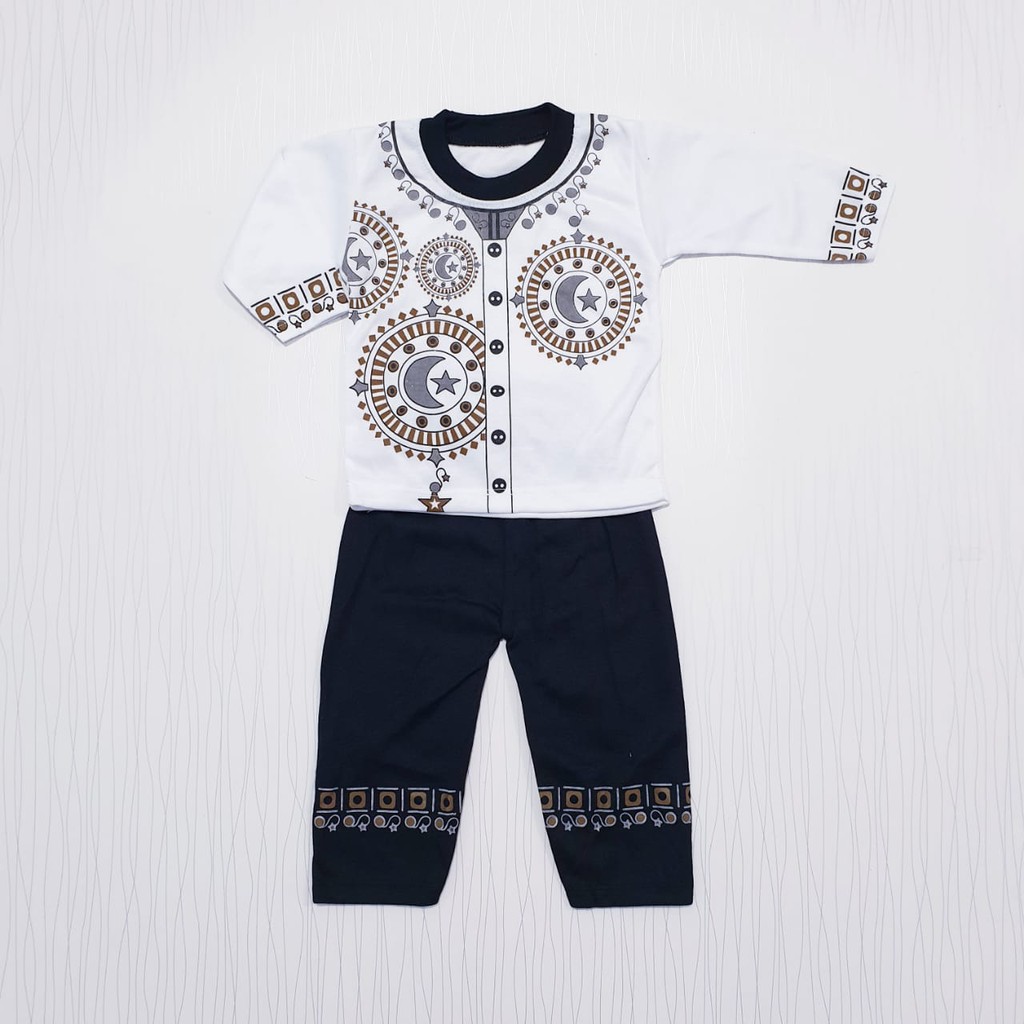 COD setelan pakaian muslim anak laki-laki usia 0-12 bulan / baby alicia / baju islami bayi