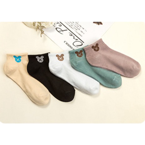 Satu7an KK14 Kaos Kaki Polos Bergaris Semata Kaki Kaos Kaki Fashion Unisex Ankle Socks