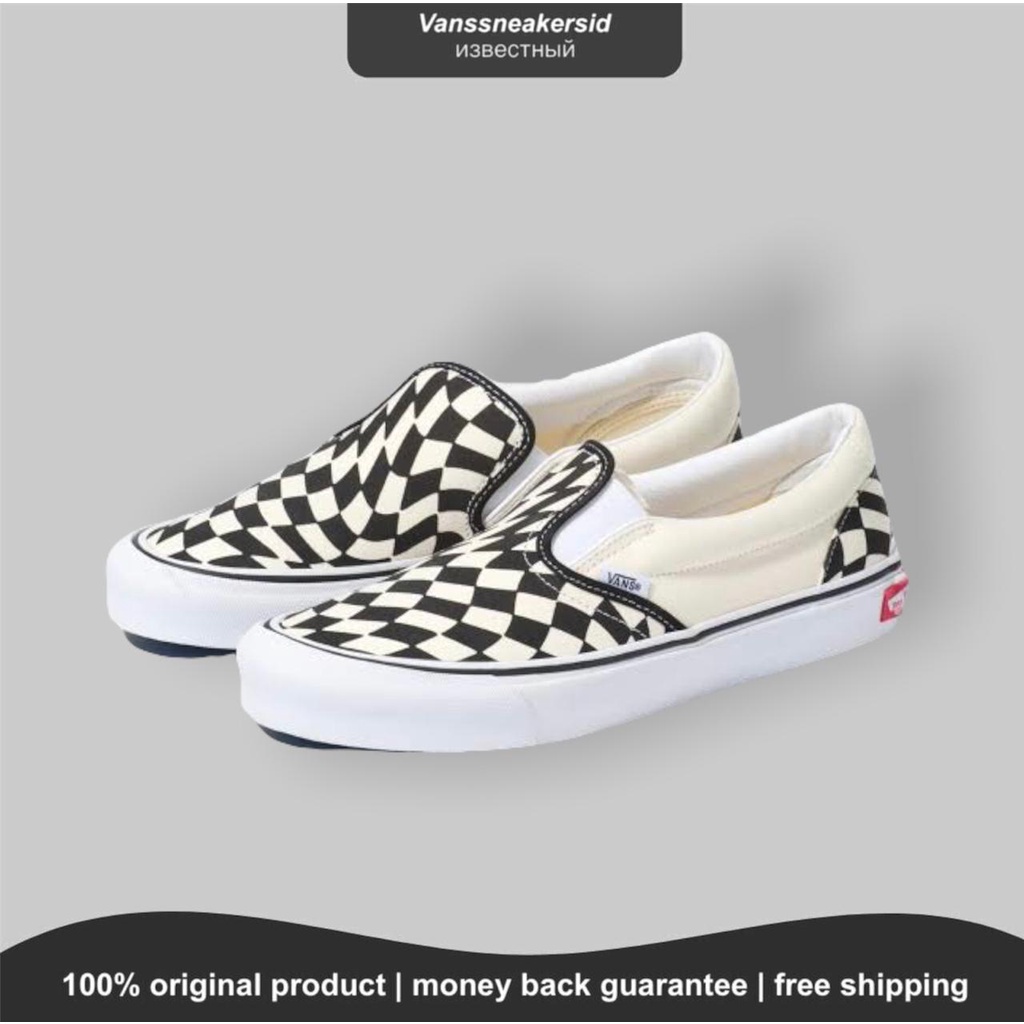 VANS SLIP-ON TWIST CHECKERBOARD BLACK WHITE BNIB ORIGINAL