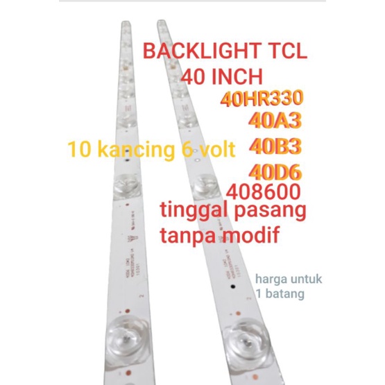 lampu backlight bl led tcl 40 inch 40HR330 40A3 40B3 40D6 408600