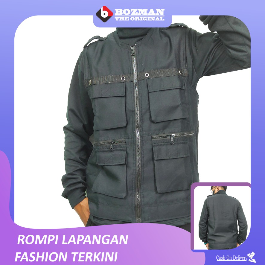 Rompi Cargo Lapangan (Tactical Vest) - 6 Kantong Besar Multifungsi