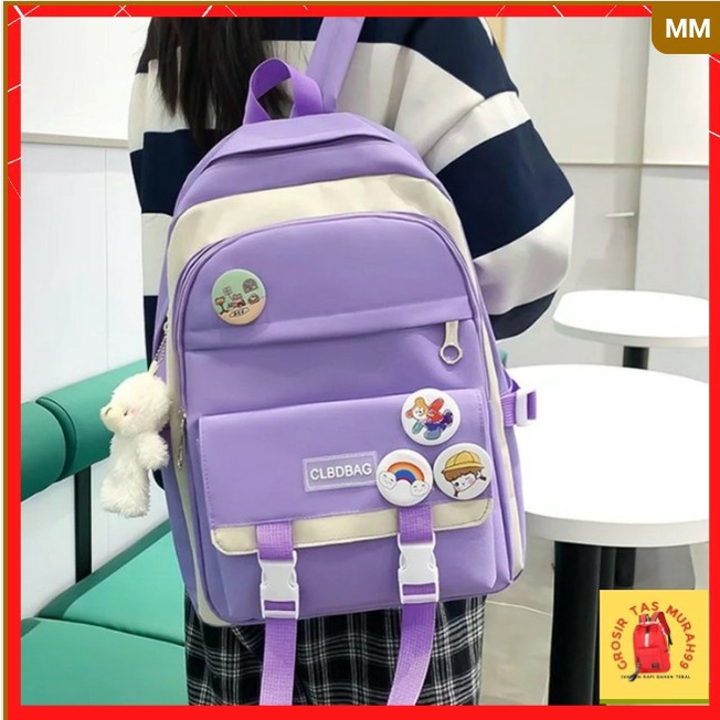 Tas Ransel Sekolah Anak Perempuan Tas Laptop 14 inch SD SMP Import