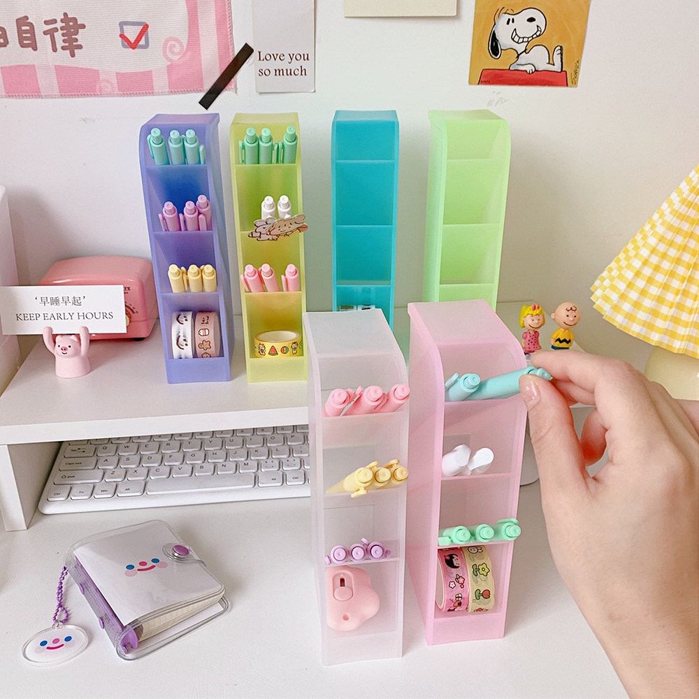 

Desktop Organizer Tempat Pensil Warna Soft Pastel Macaron