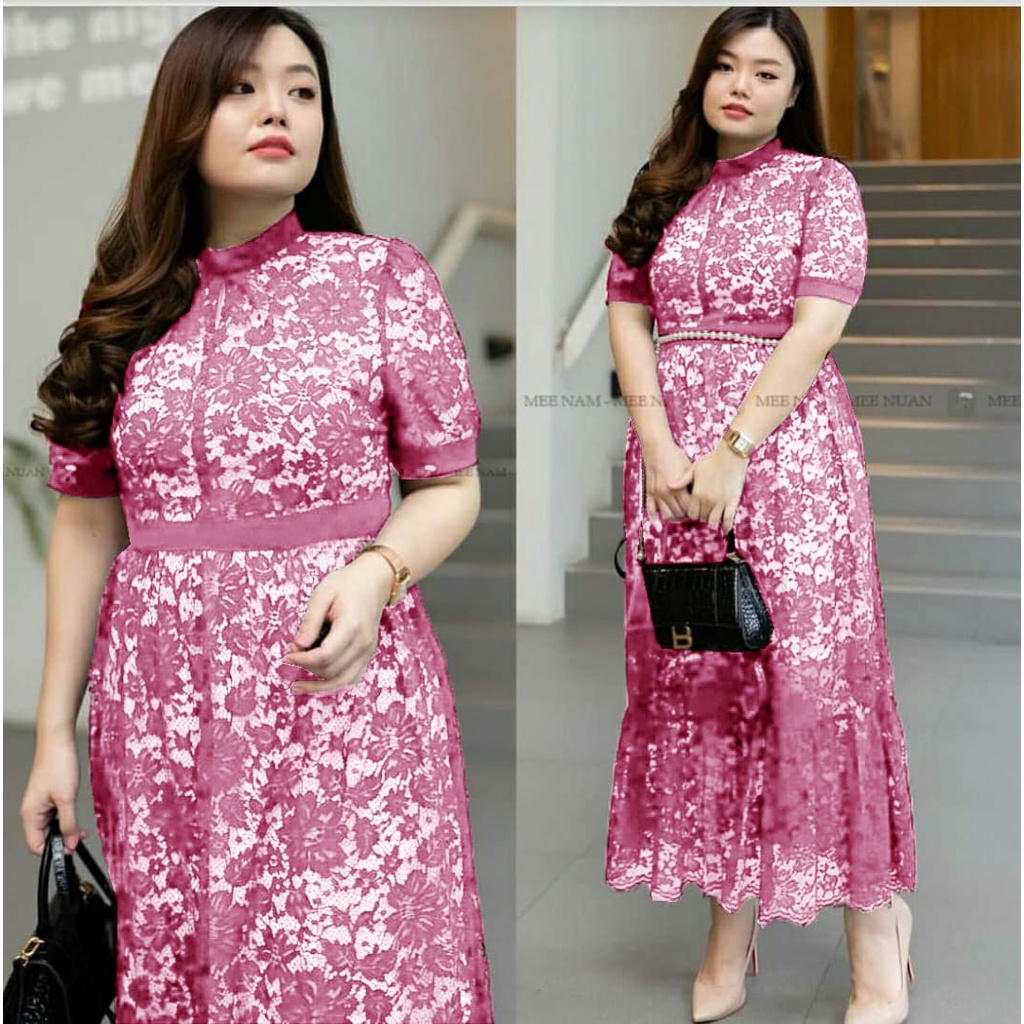 FWG -  DRESS MOMO / DRESS JUMBO WANITA / DRESS / BAJU DRESS WANITA / DRESS BRUKAT / LONGDRESS