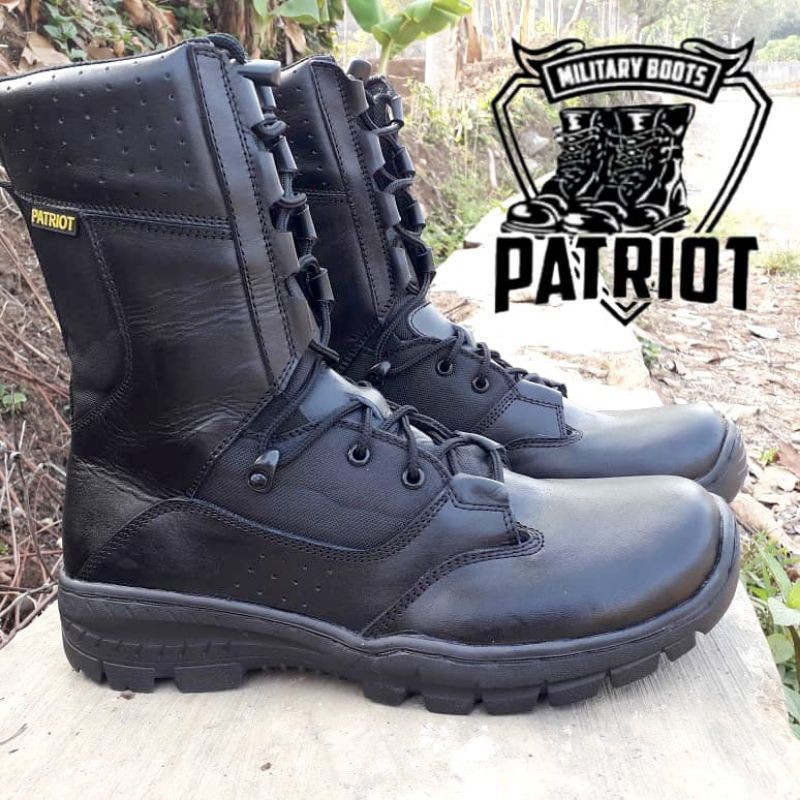 sepatu pdl tni kulit asli