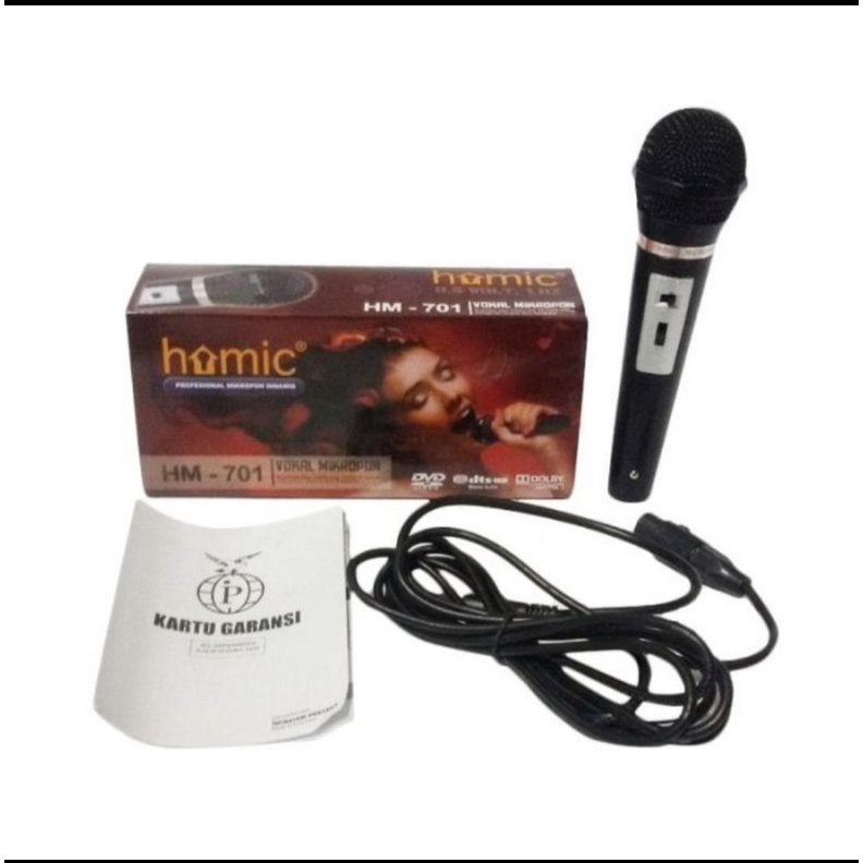 MIC KARAOKE HOMIC HM-701 - MICROPHONE KABEL HOMIC ORIGINAL - MIC KABEL