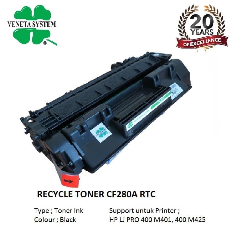 TONER CARTRIDGE HP CF 280 A BLACK - RTC HP 80A