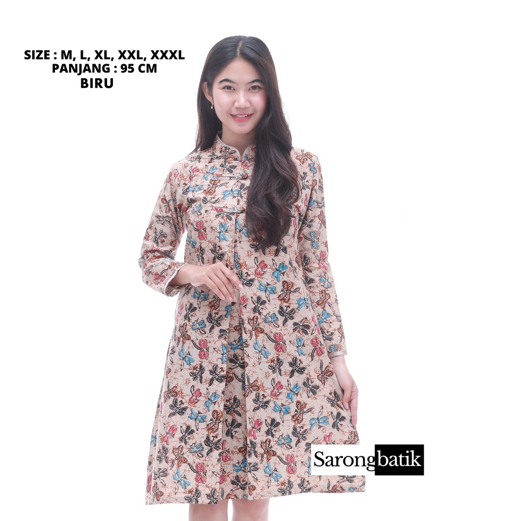 Image of Atasan Dress Batik Wanita Remekan TB0019SB #5