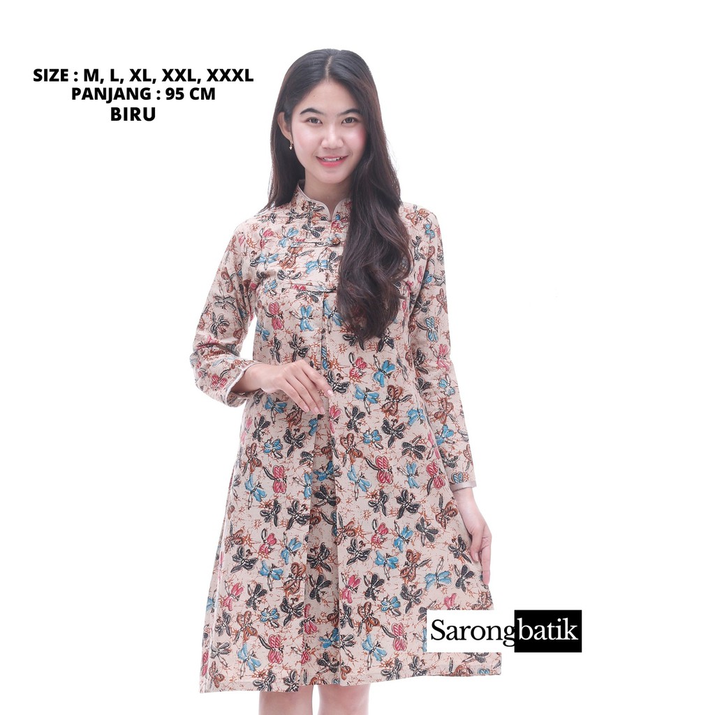 Atasan Dress Batik Wanita Remekan TB0019SB-5