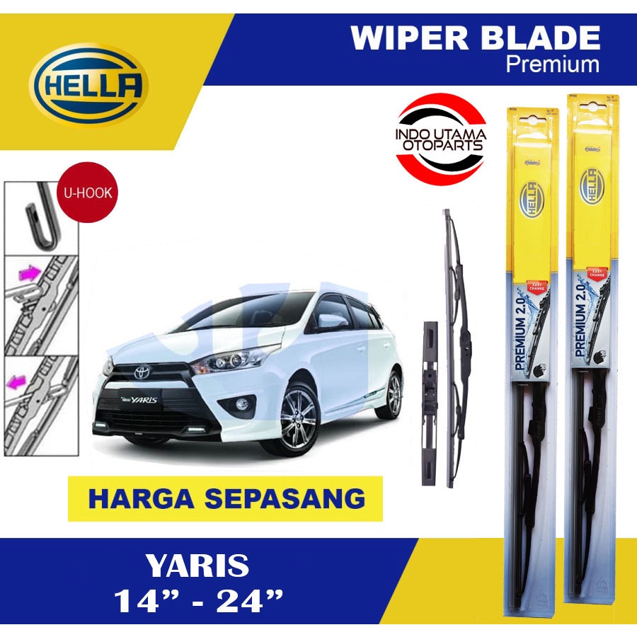 Wiper Blade Mobil Yaris Livina SX4 HELLA Premium 2.0 (14-24)
