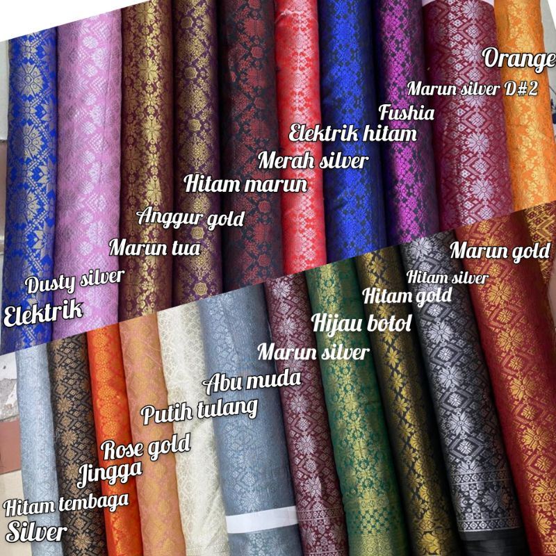 kain songket per roll semi palembang ( isi 40yard )