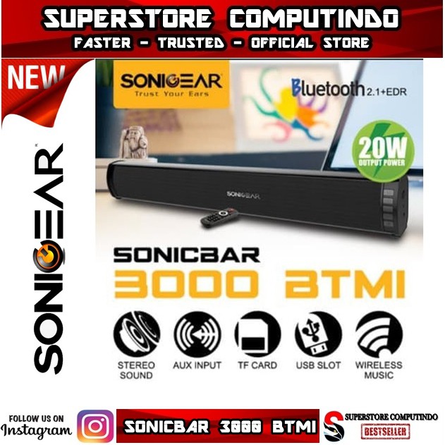Sonicgear Sonicbar 3000 BTMI-Bluetooth Soundbar