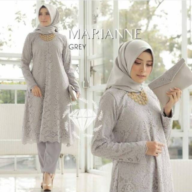 Tunik Brokat set Celana Baggy