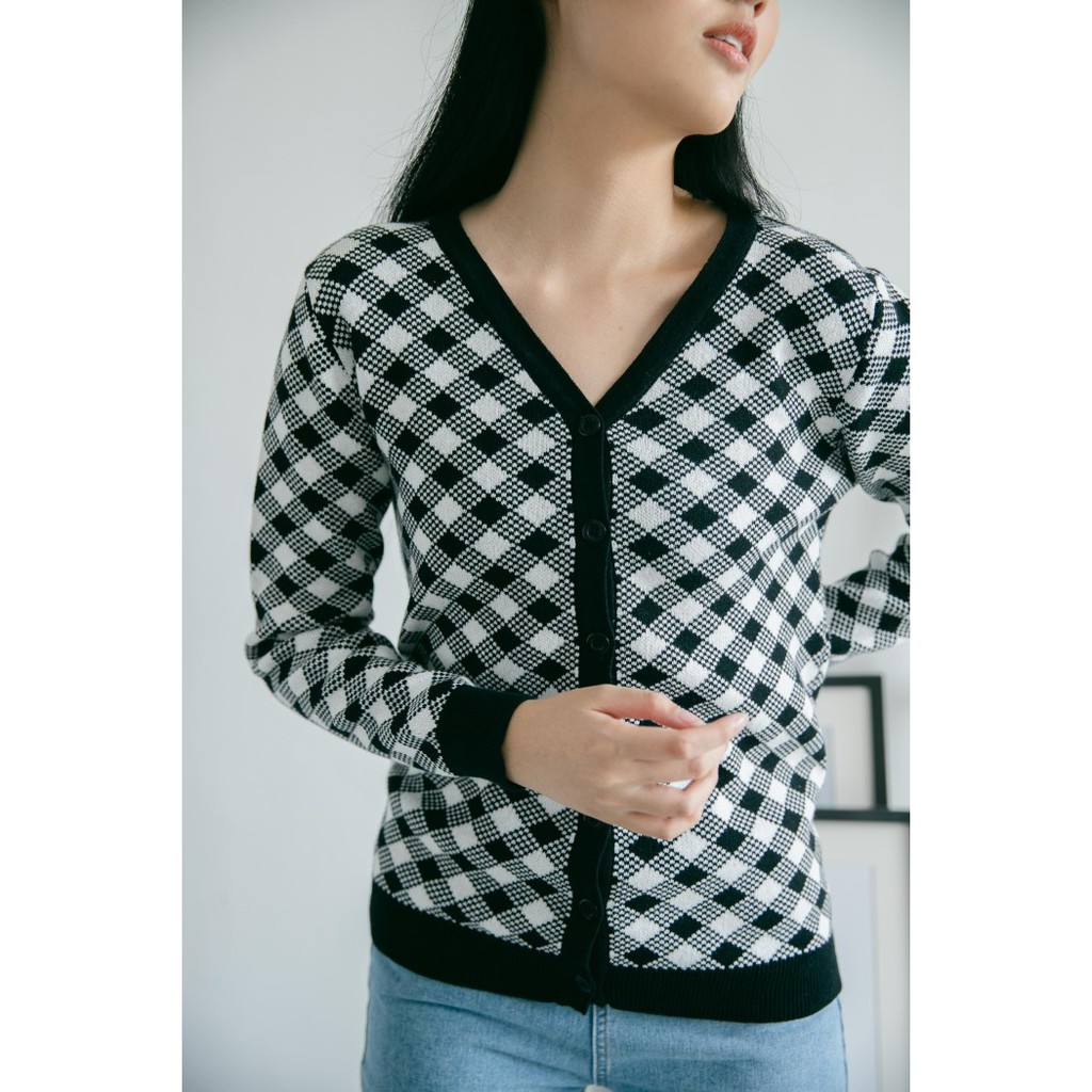 PLAID CARDIGAN