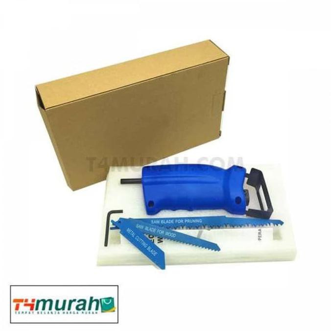 GERGAJI KIT PORTABLE RECIPROCATING SAW ADAPTER BIRU