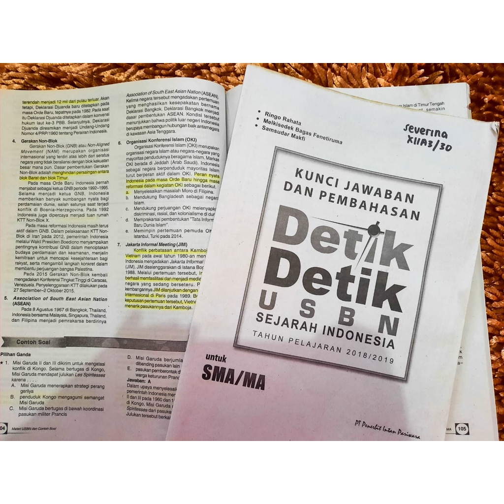 Detik Detik USBN Sejarah Indonesia Tahun 2018/2019 untuk SMA/MA-1