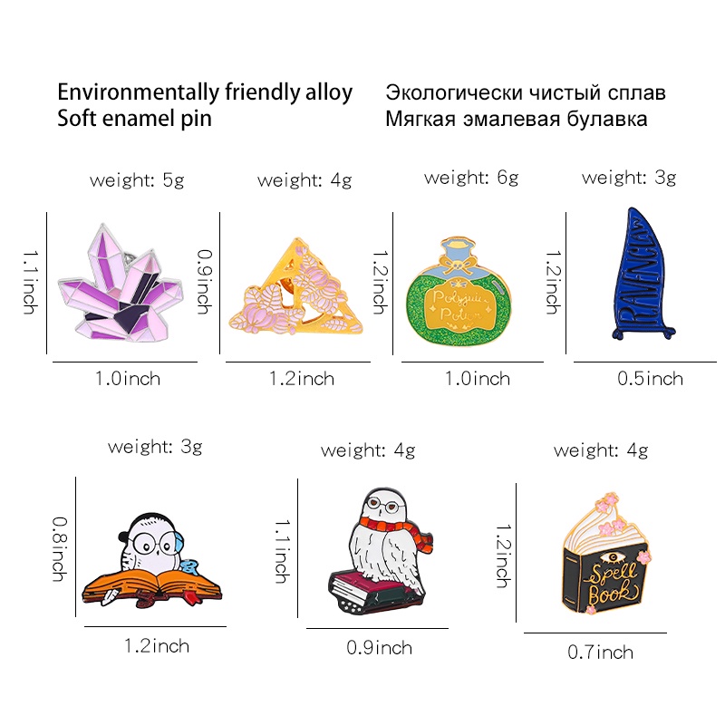 Bros Pin Desain Burung Hantu Film Dan Televisi Elements Magic Academy Untuk Aksesoris Pakaian