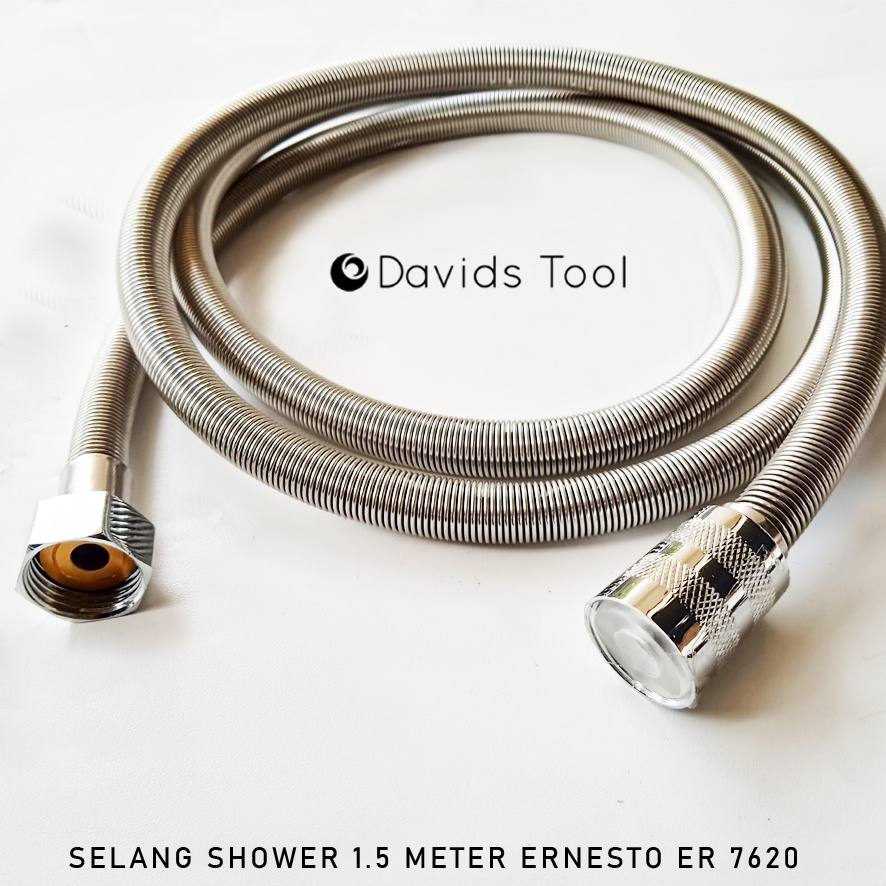 Selang Shower Mandi Fleksibel Flexible Hand Stainless Stenlis Sower 1.5 Meter Ernesto ER7620