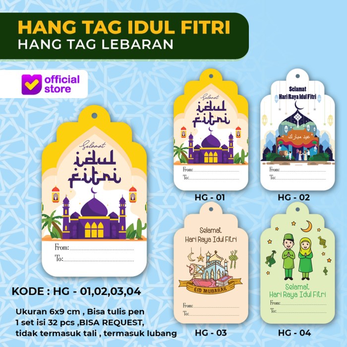 

Hang Tag Idul Fitri | Hang Tag Lebaran | Hang Tag Ramadhan Elegan