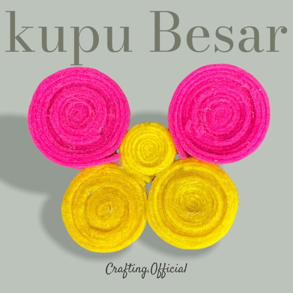 Aplikasi Hiasan Kain Flanel Bentuk Kupu-Kupu