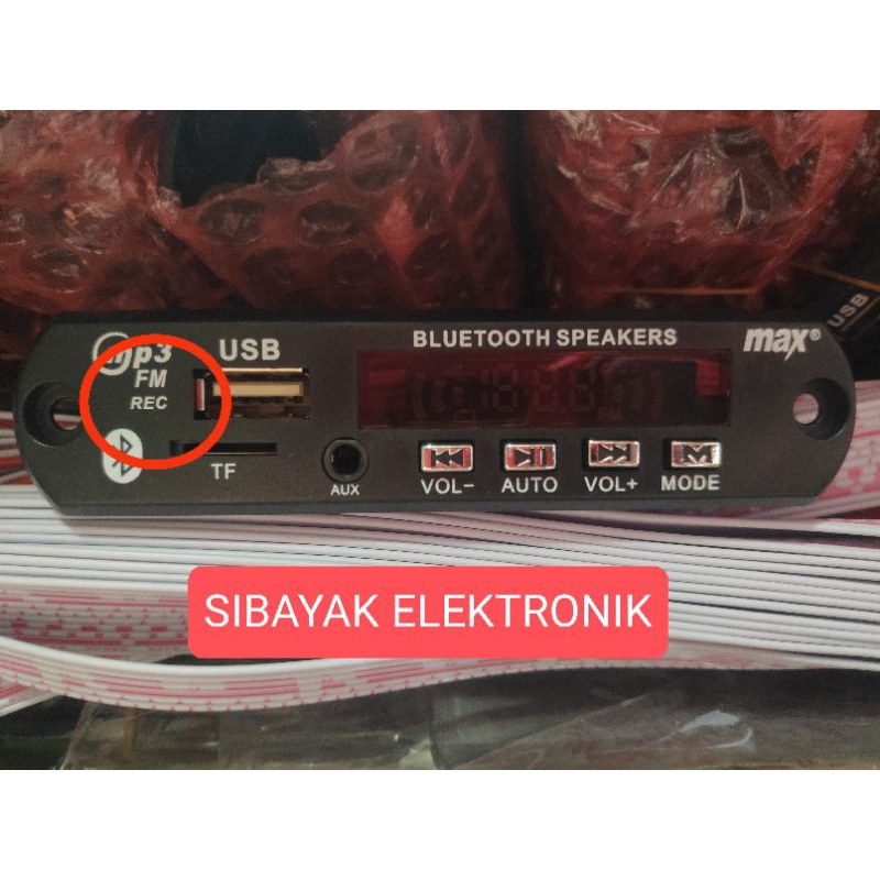 KIT MP3 BLUETOOTH REC 5V/12V,SUDAH DILENGKAPI IC7805 SEBAGAI PENGAMAN
