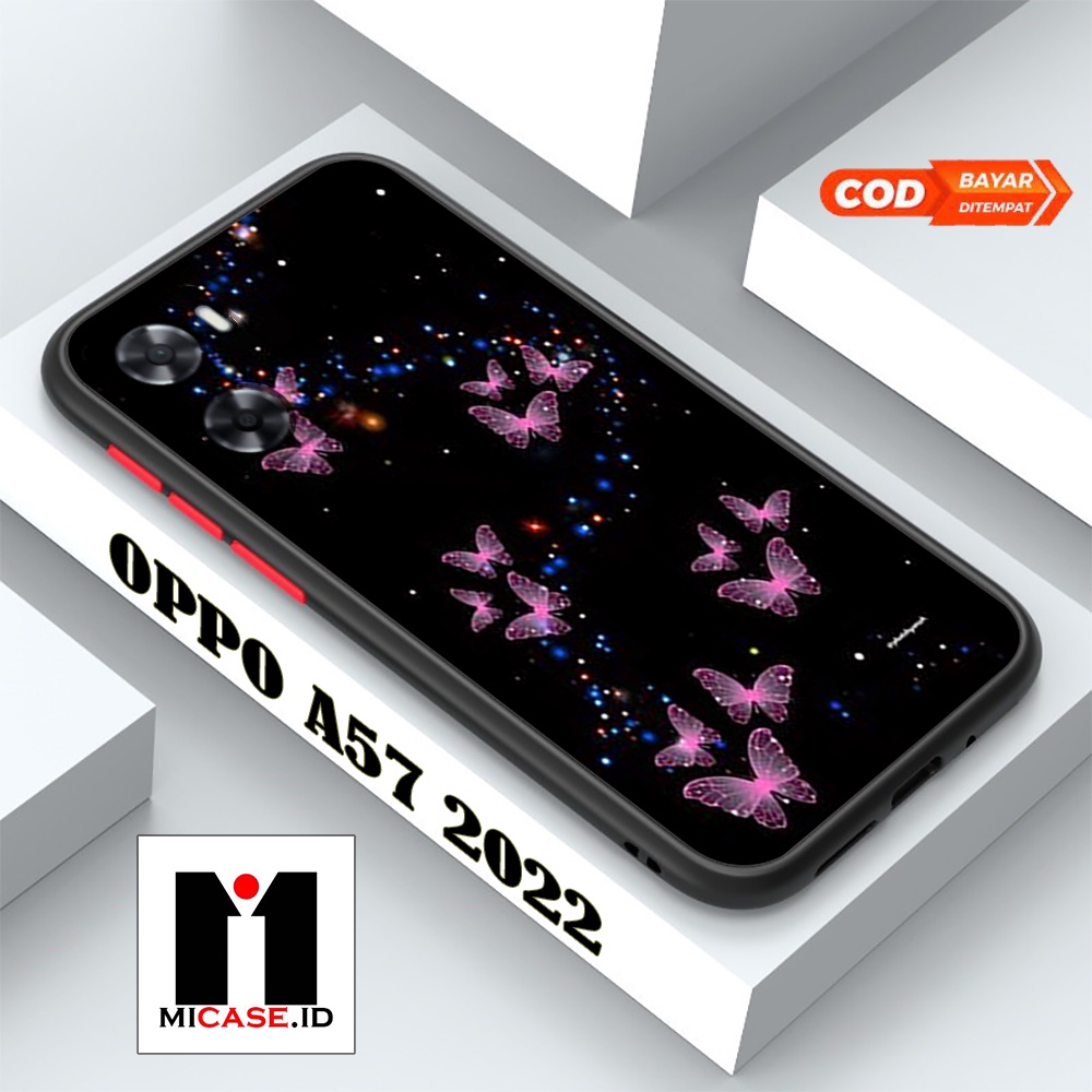 Case OPPO A57 2022 - Casing OPPO A57 2022 Fashion Case Terbaru 2022 MI.CASE [ BUTTERFLY ] Soft Case 