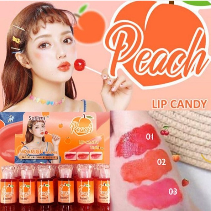 PEACH LIP TINT PEACH CANDY LIPTINT DENGAN VITAMIN BIBIR SASIMI