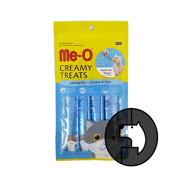me-o creamy treats 15 gr x 4 cat chicken and liver - meo