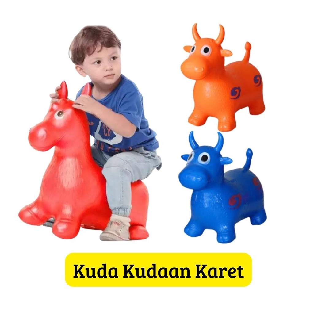 Mainan anak perempuan jumping animal Jumping Animal kuda kudaan karet ada musik dan lampu