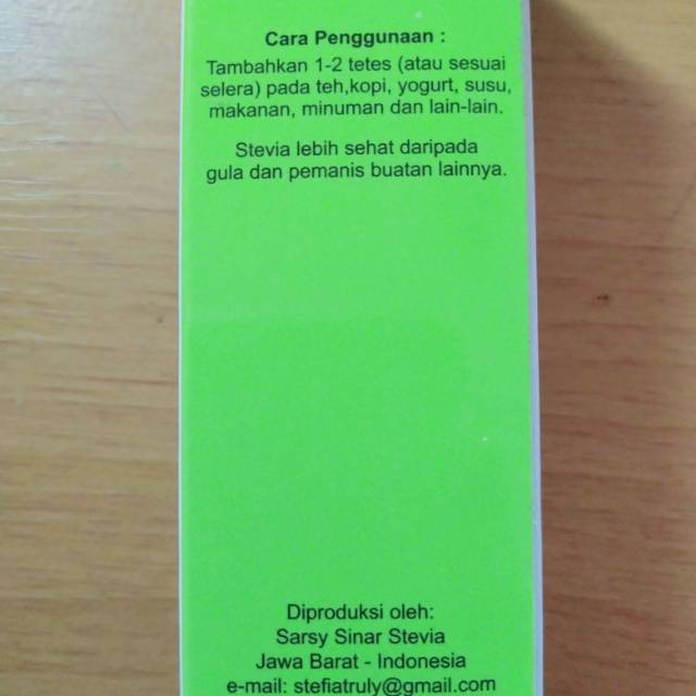 Gula Cair Stevia Pemanis alami rendah kalori