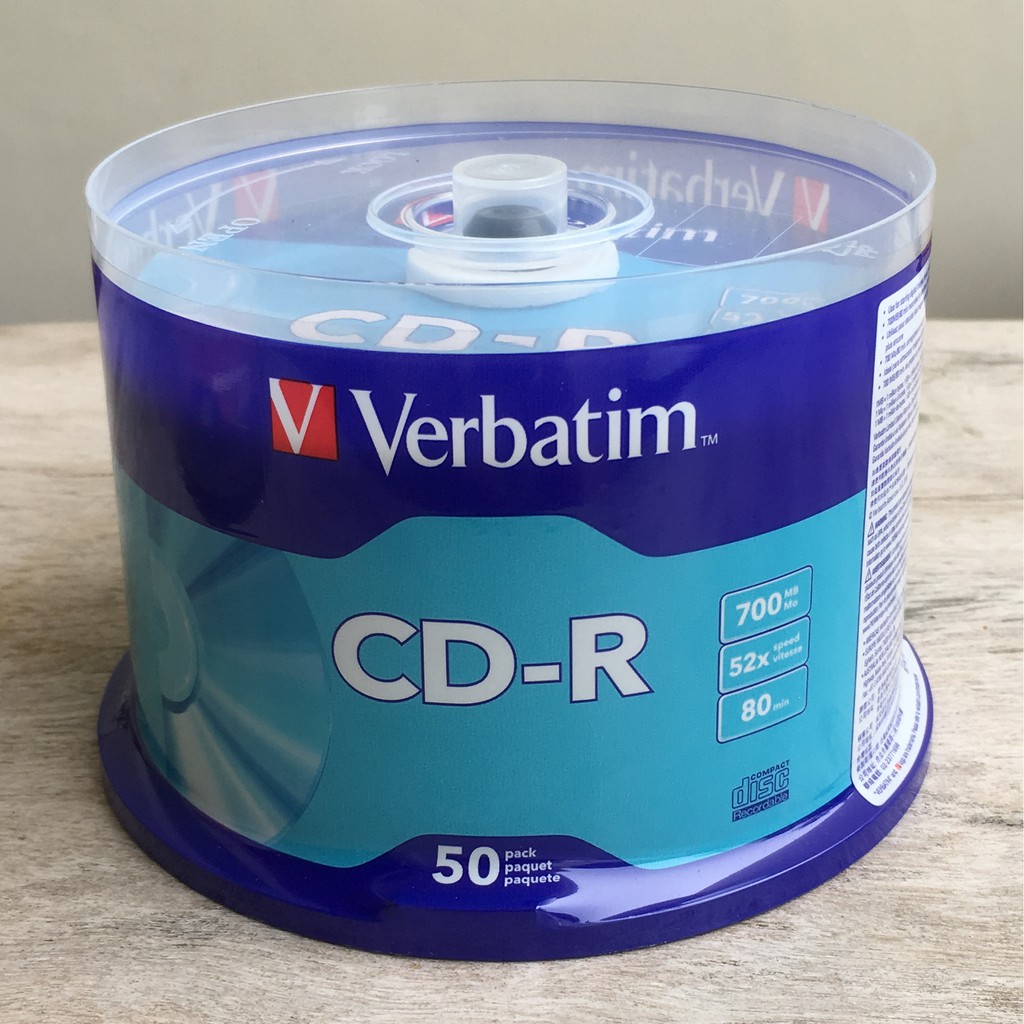 CD-R Verbatim Tabung (50 pcs) Silver 52X 700 MB