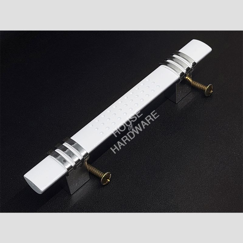 HANDLE BINTIK CHROME PUTIH 96 mm / TARIKAN PINTU LEMARI