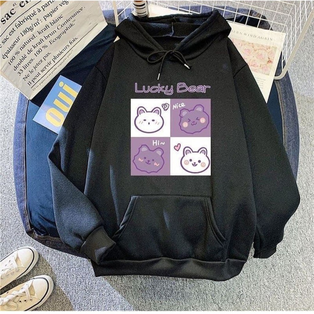 JAYA.Co Sweater Hoodie LUCKY BEAR