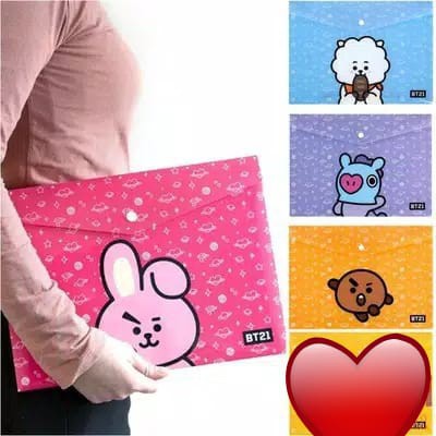 

EDW BTS01 A4 File Bag Plastic Portfolio Bag Data Storage Bag Map Dokumen
