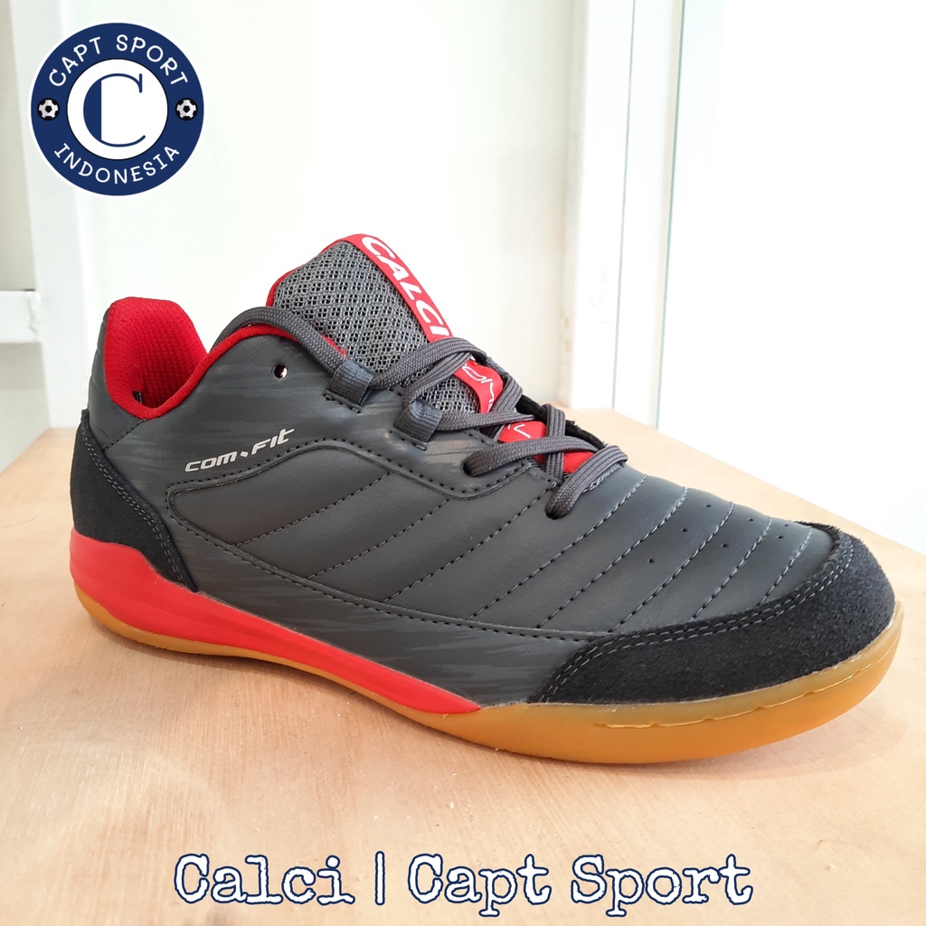 SEPATU FUTSAL CALCI INFLICT BOMSALA Stonegrey/Red ORIGINAL